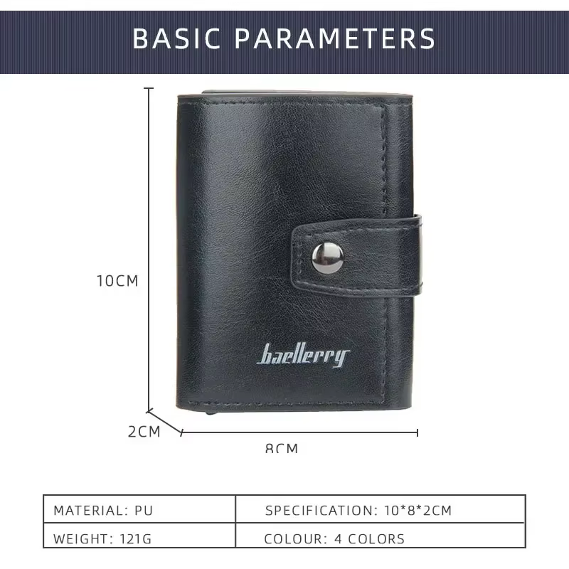 Porte-cartes personnalisé en aluminium pour hommes – Portefeuille en cuir PU bloquant RFID – Nom gravé pour cartes de crédit/banques et protection d'identité