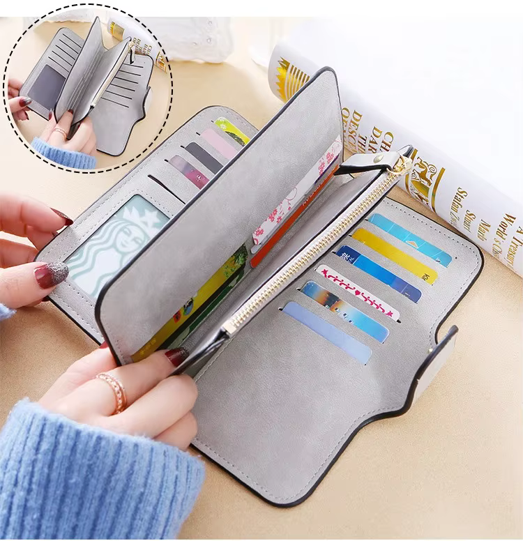 Alice au pays des merveilles boucle femmes portefeuilles Long haut en cuir qualité 15 porte-carte classique femme sac à main portefeuille à glissière pour dames
