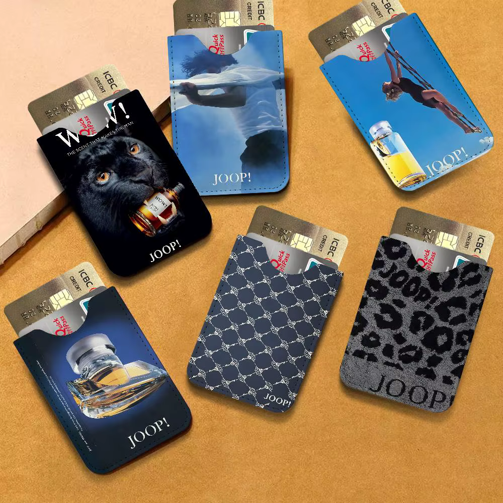 Portefeuille mini en cuir véritable pour homme avec logo J-Joop