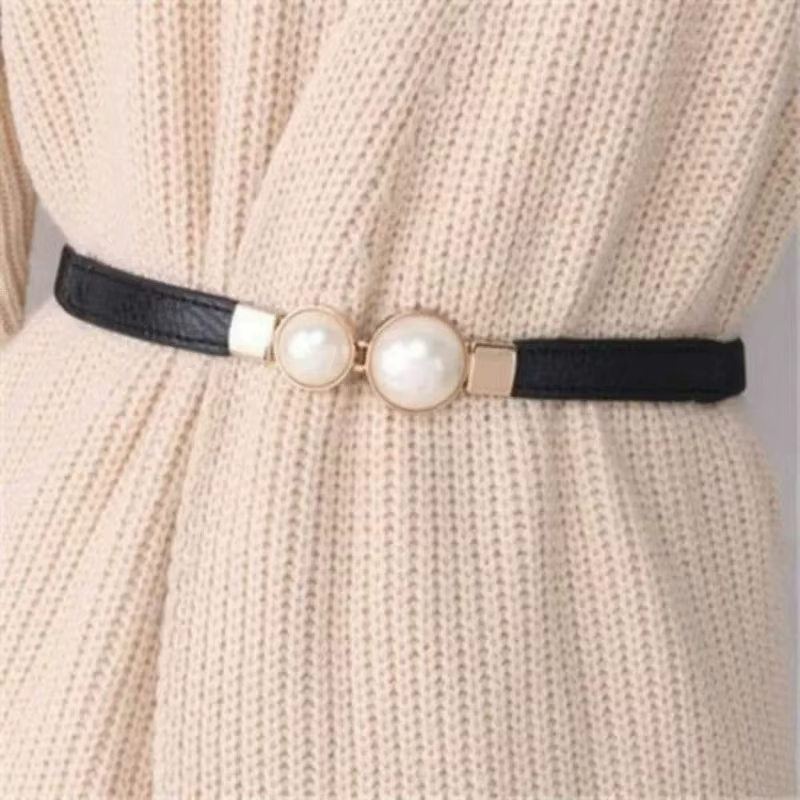 Ceinture de taille fine à breloque rétro élégante pour robe