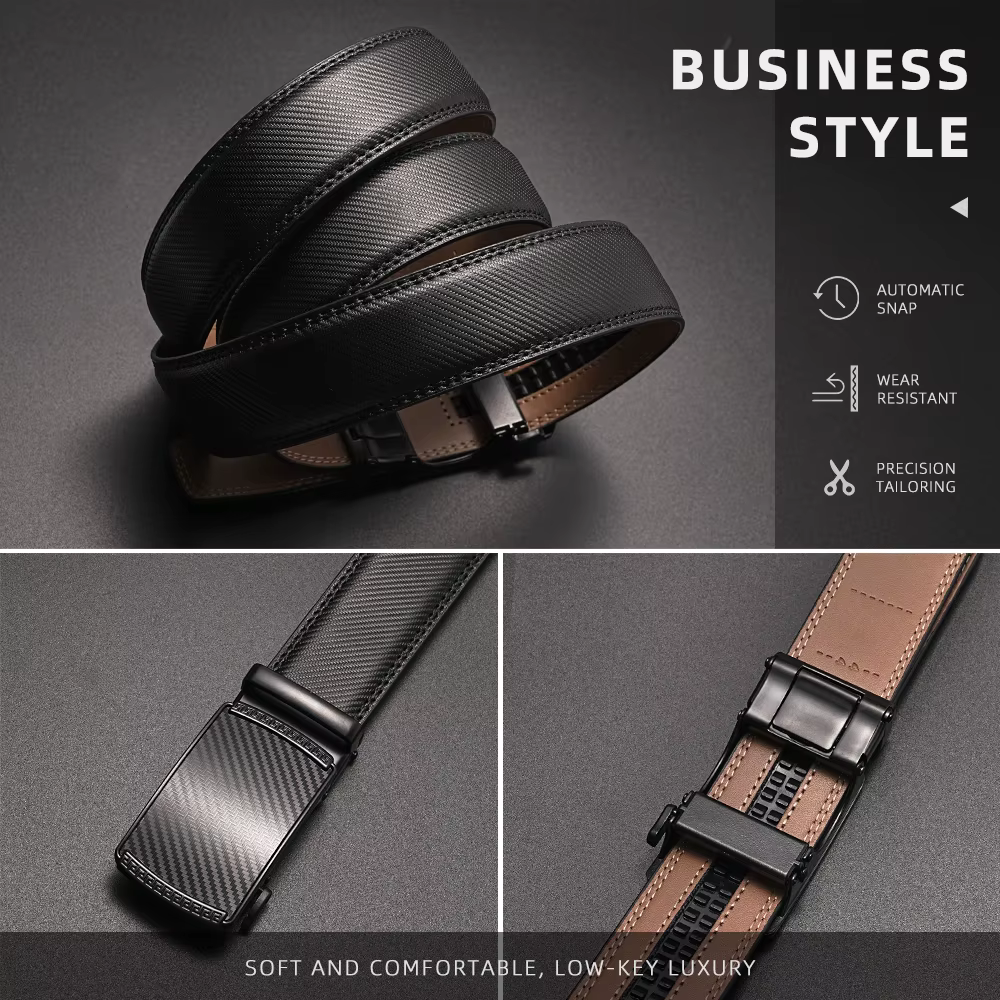 Ceinture en cuir véritable LAMBRUSSO pour homme