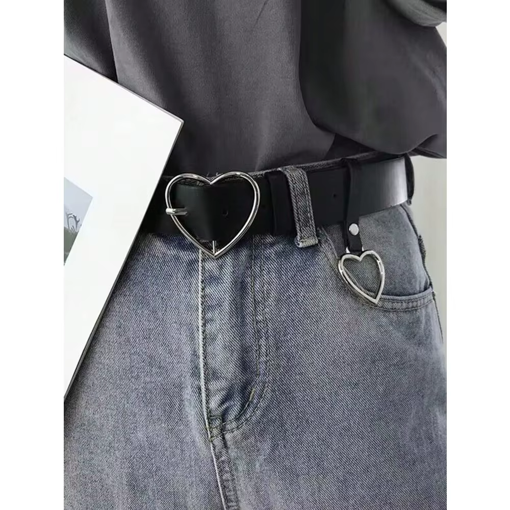 Ceinture à boucle en forme de cœur Harajuku pour femmes