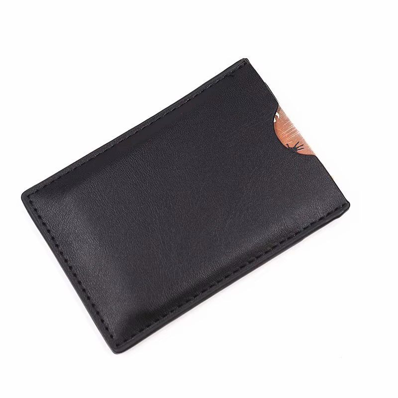 Portefeuille en cuir personnalisé motif chauve-souris