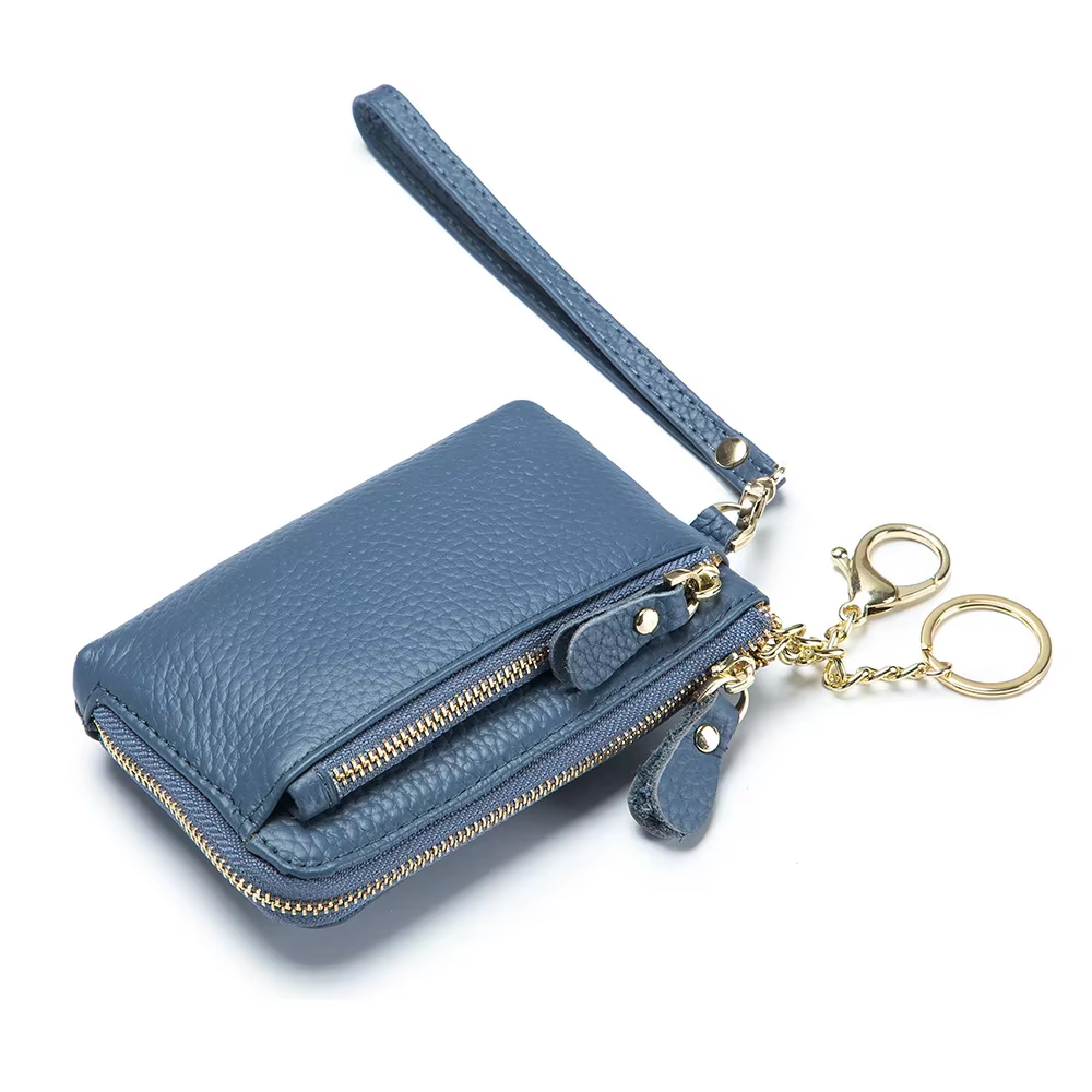 Portefeuille en cuir véritable pour femmes
