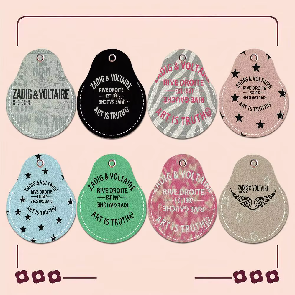Porte-clés classique en PU en forme de goutte d'eau avec logo Z-Zadig V-Voltaire