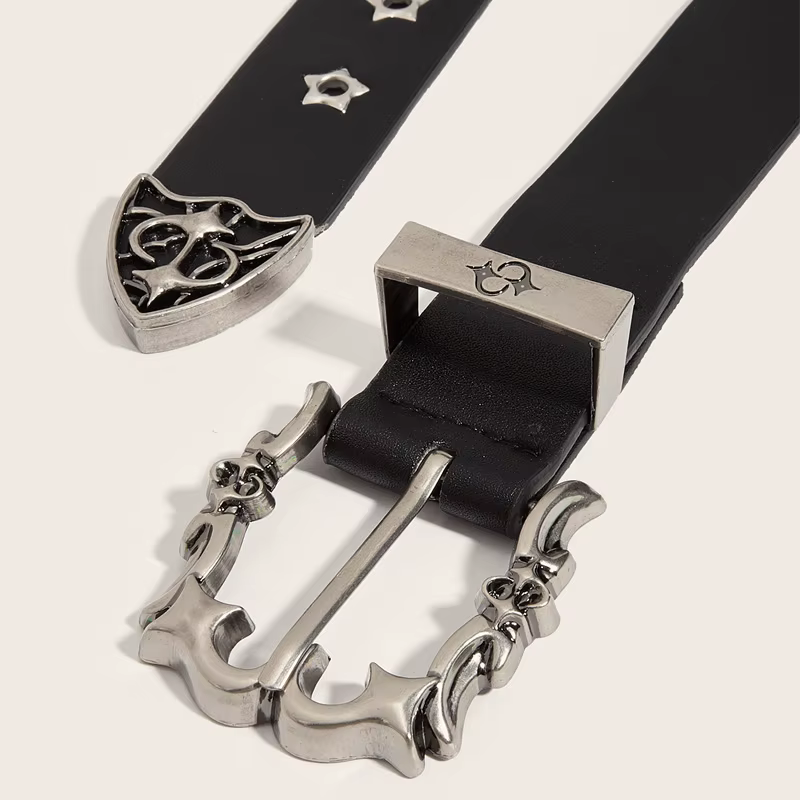 Ceinture cloutée à rivets étoile pour hommes et femmes