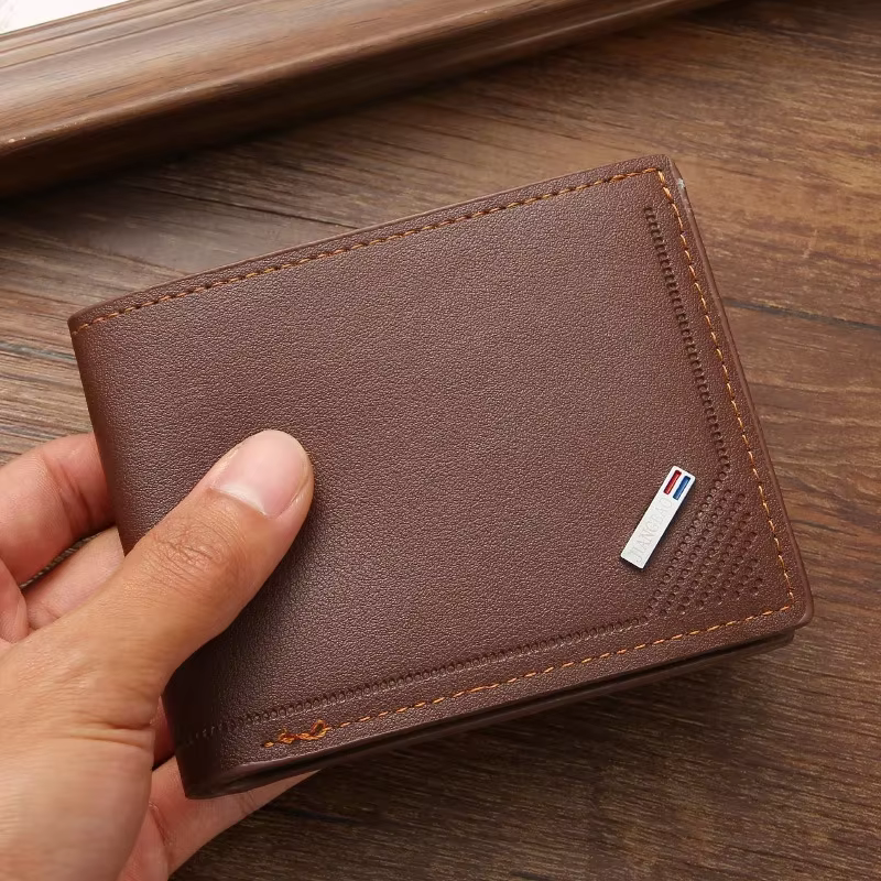 Portefeuille court en cuir conviviale ré pour hommes