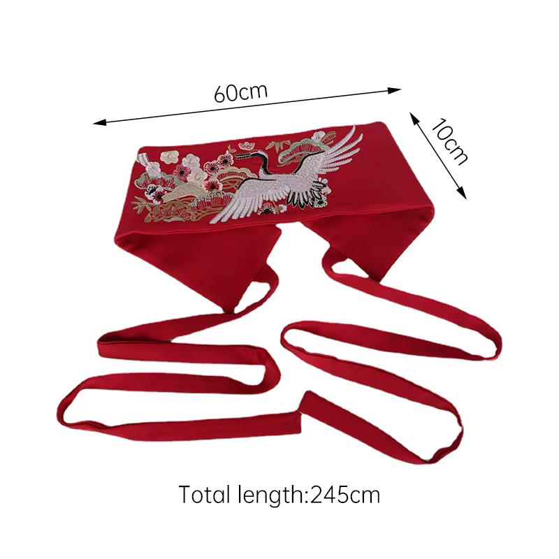 Ceinture large brodée pour femme