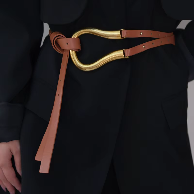 Ceinture large pour femme – Grande boucle mors de cheval