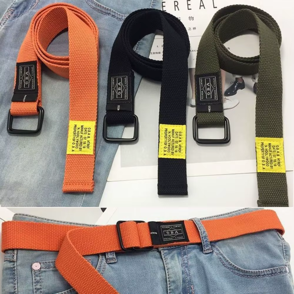 Ceinture en toile tressée en Nylon pour femmes et hommes