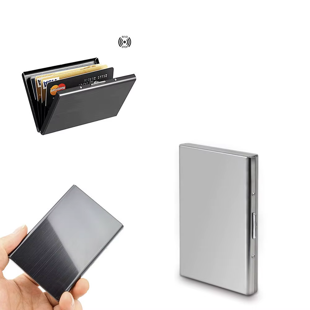 Porte-cartes de visite en métal pour hommes et femmes