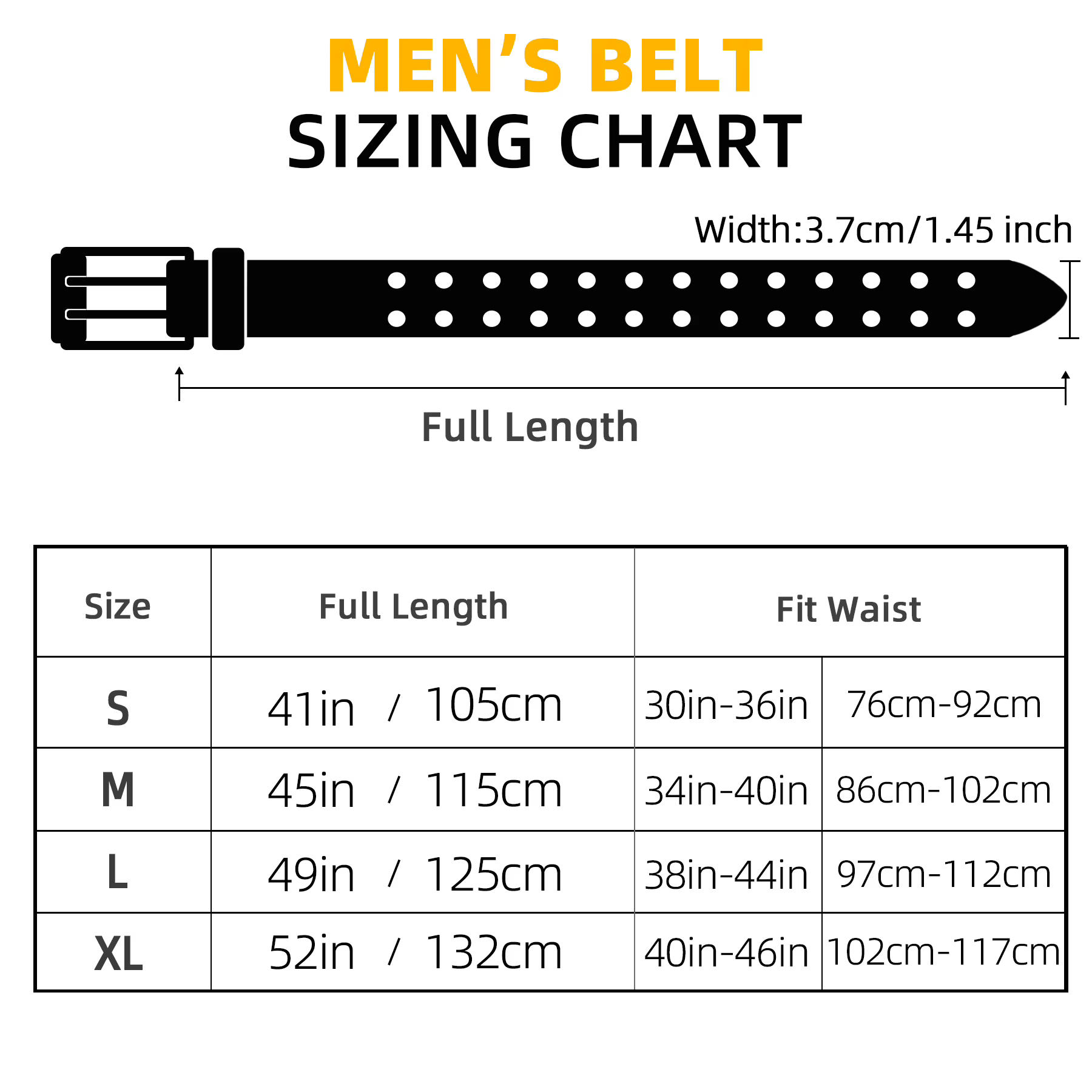 Ceinture classique à Double broche pour hommes