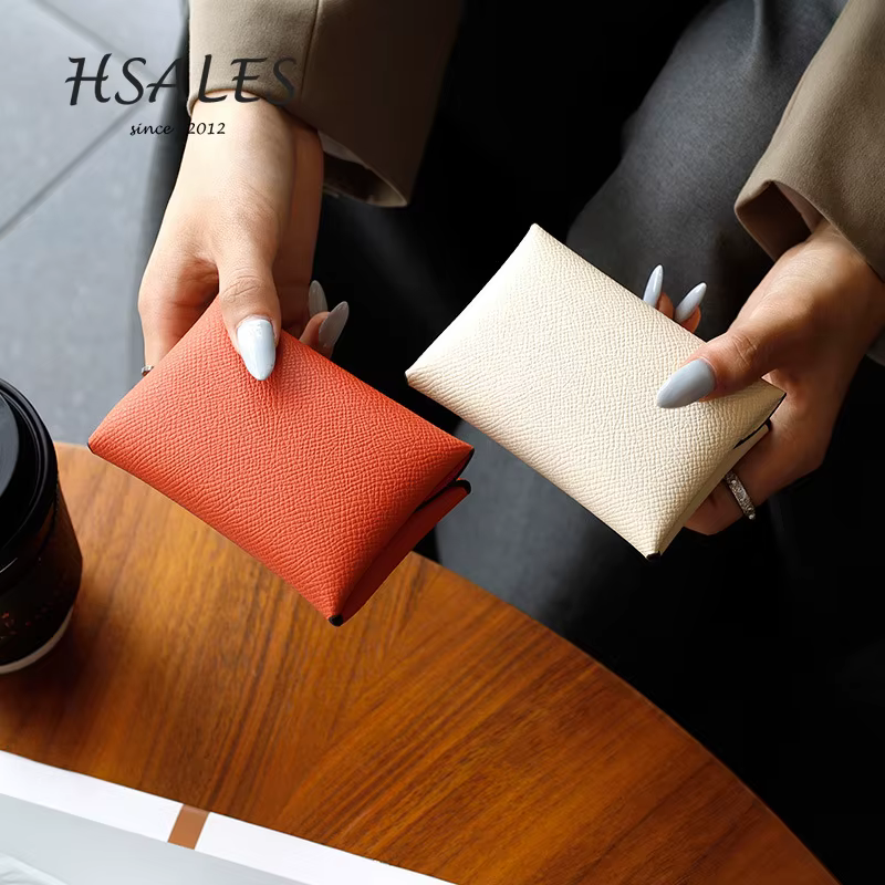 Porte-cartes de luxe en croûte de cuir petit portefeuille pour femmes unisexe concepteur étui à cartes de haute qualité