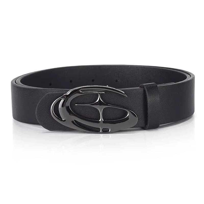 Ceinture à boucle lisse pour hommes