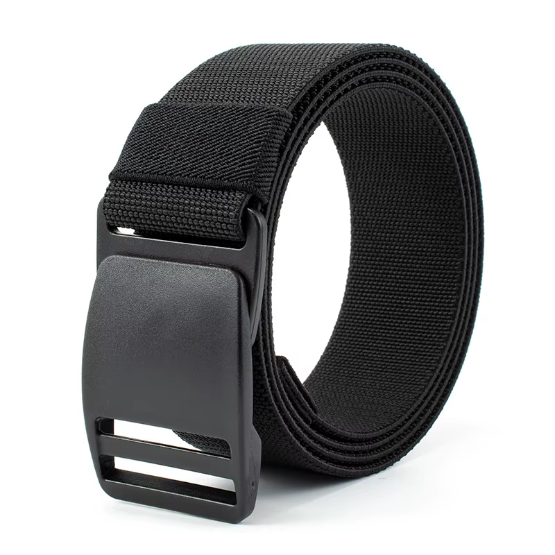 Ceinture élastique tactique pour homme, pantalon de haute qualité, ceinture d'extérieur multifonctionnelle en toile avec boucle en plastique, DT107