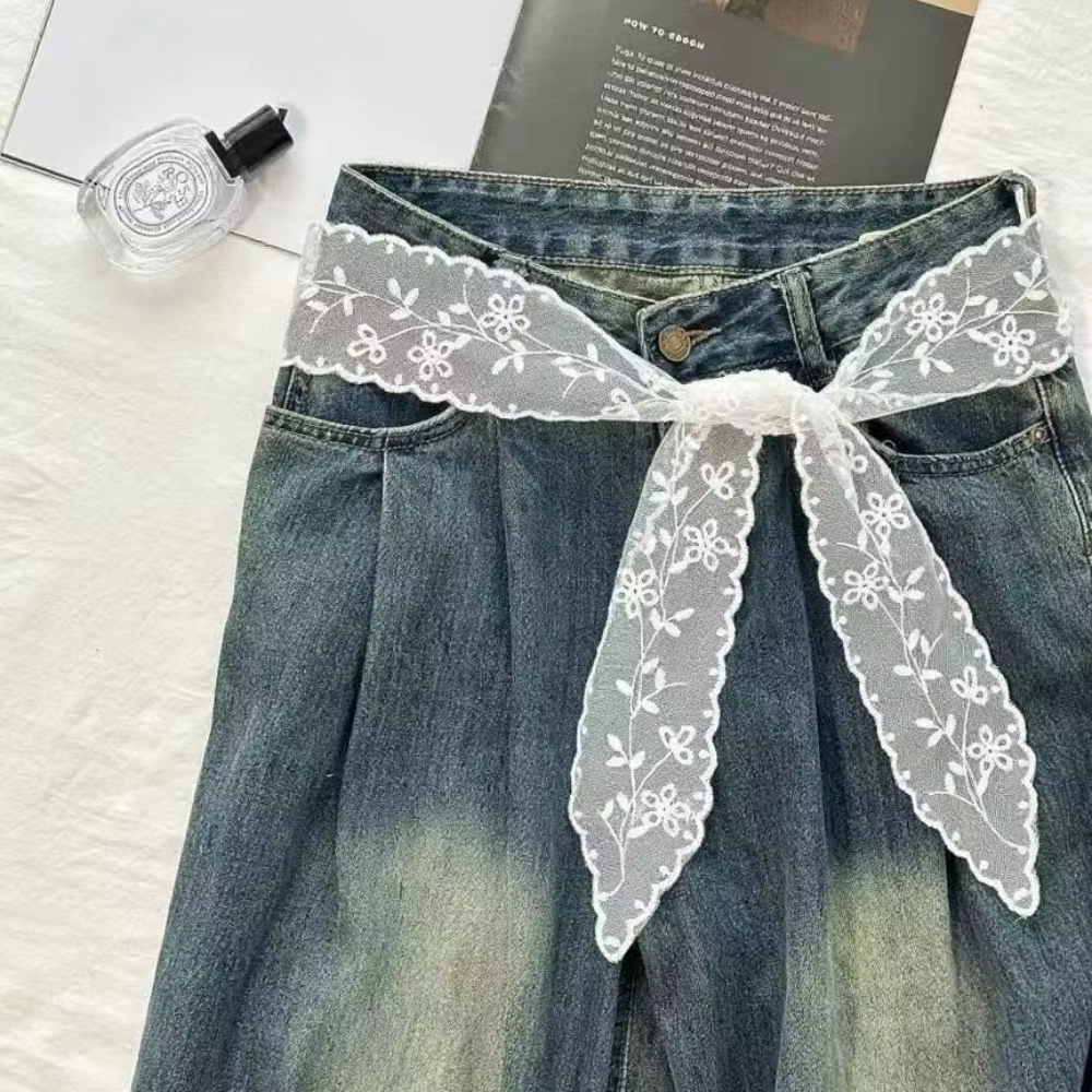 Ceinture en dentelle française pour femme