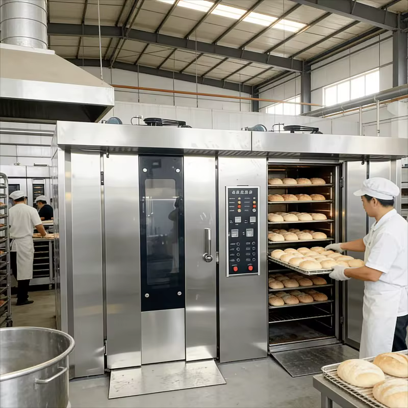 Four à pâtisserie commercial à double porte, entièrement en acier inoxydable, grande capacité, avec contrôle de température indépendant pour boulangerie, pain, OME