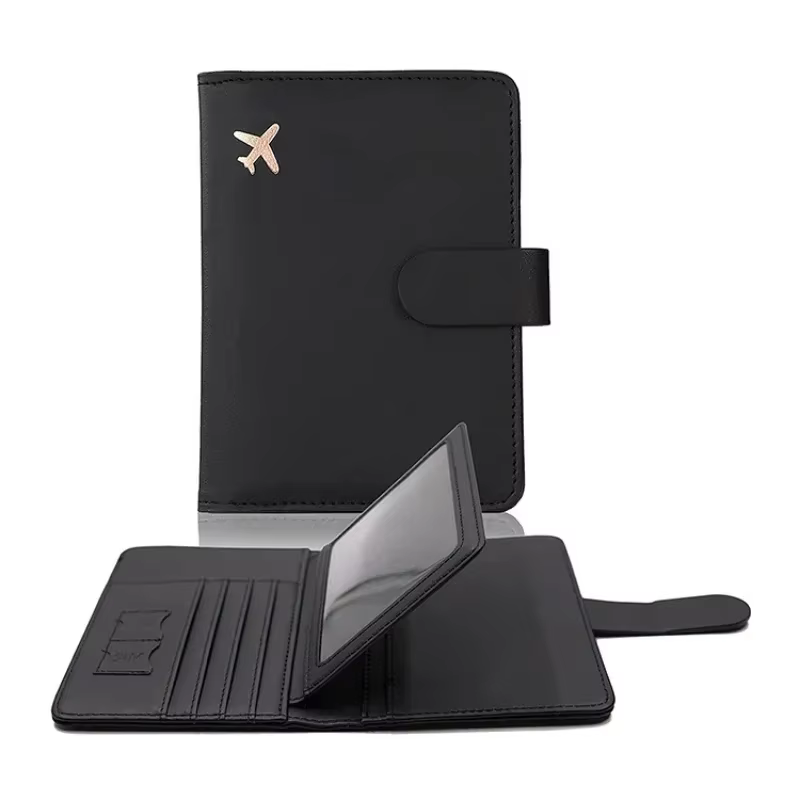 Couverture de passeport en cuir PU pour hommes et femmes