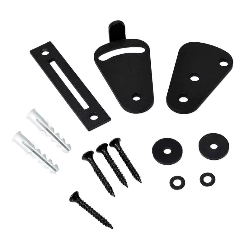 Serrure de porte coulissante en acier inoxydable, 1 ensemble, nouveau, porte de poche, Garage et hangar, portes en bois, loquet, accessoires de quincaillerie