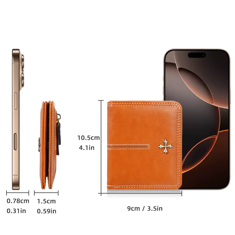 1 portefeuille ultra-fin pour femme