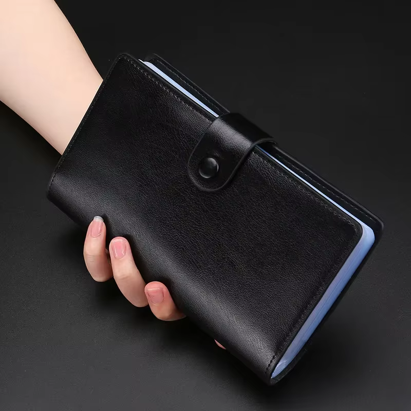 Porte-cartes en cuir de très grande capacité pour hommes