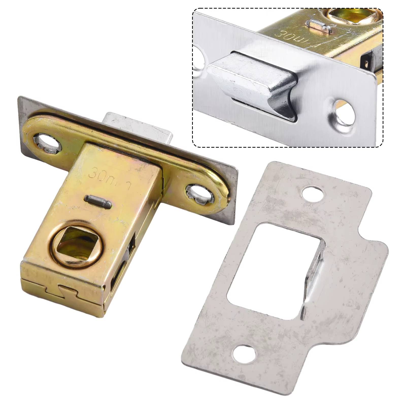 Loquet tubulaire de porte Mortice, installation de boulon interne, loquet à ressort plat pour utilisation avec leviers de porte avec boulon à travers la installation, Imp domestique