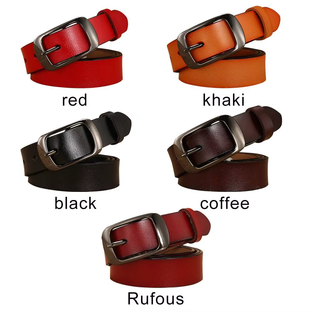 Ceinture en cuir véritable pour femmes