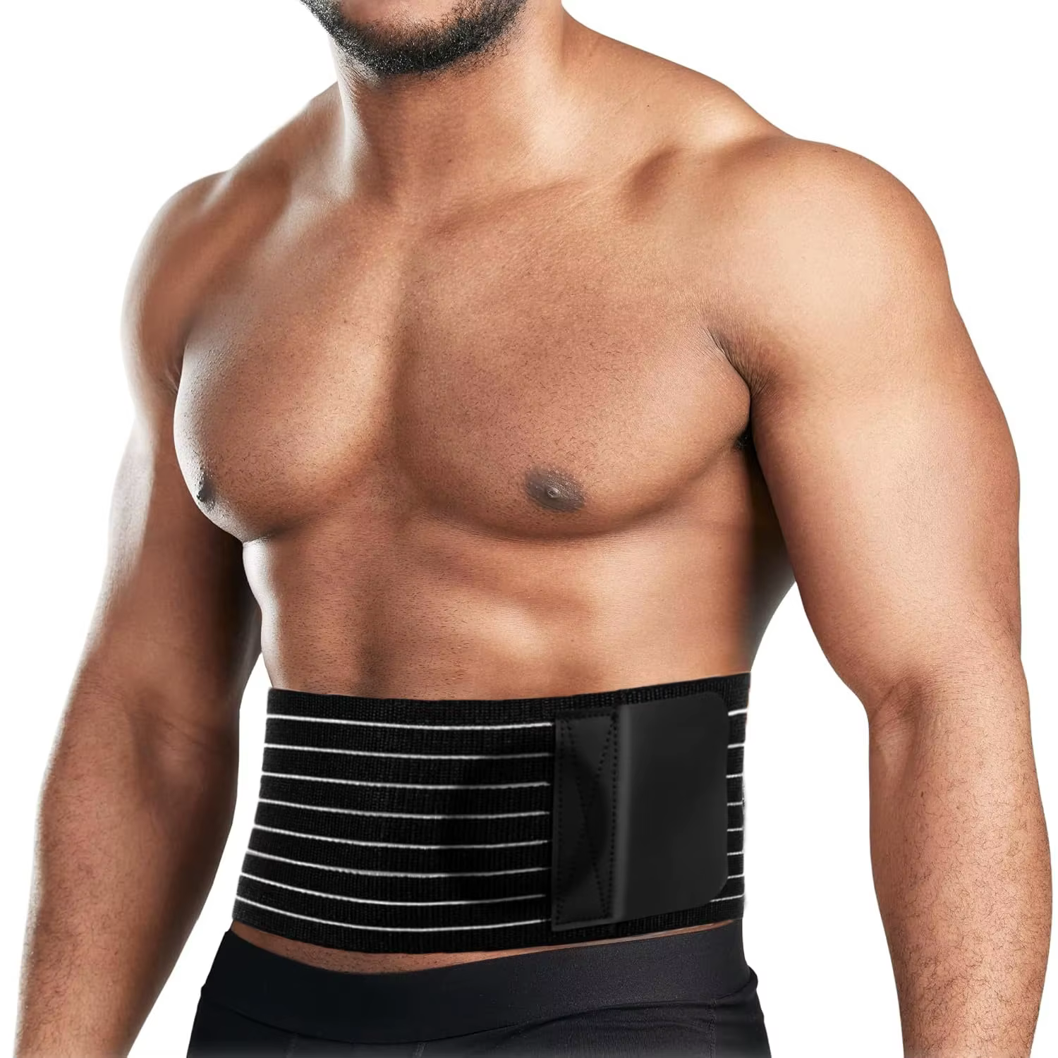 Ceinture pour hernie ombilicale pour hommes et femmes, bande abdominale avec coussinet de soutien pour hernie/bande de compression post-chirurgicale