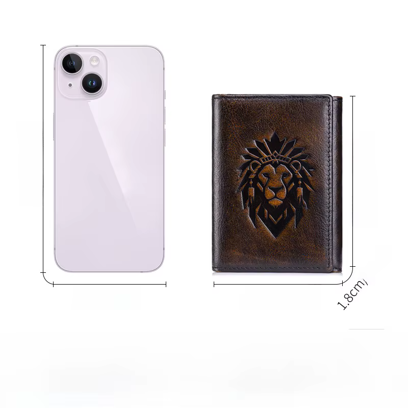 Portefeuille en cuir Sileiden RFID antivol pour homme