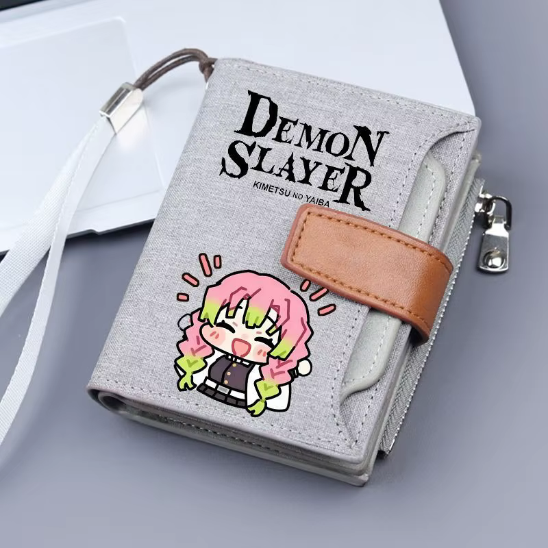 Demon Slayer Kawaii – sac à cartes portable de grande capacité, accessoire d'anime, Tanjiro Yadouzi, porte-monnaie mignon pour étudiant, cadeau