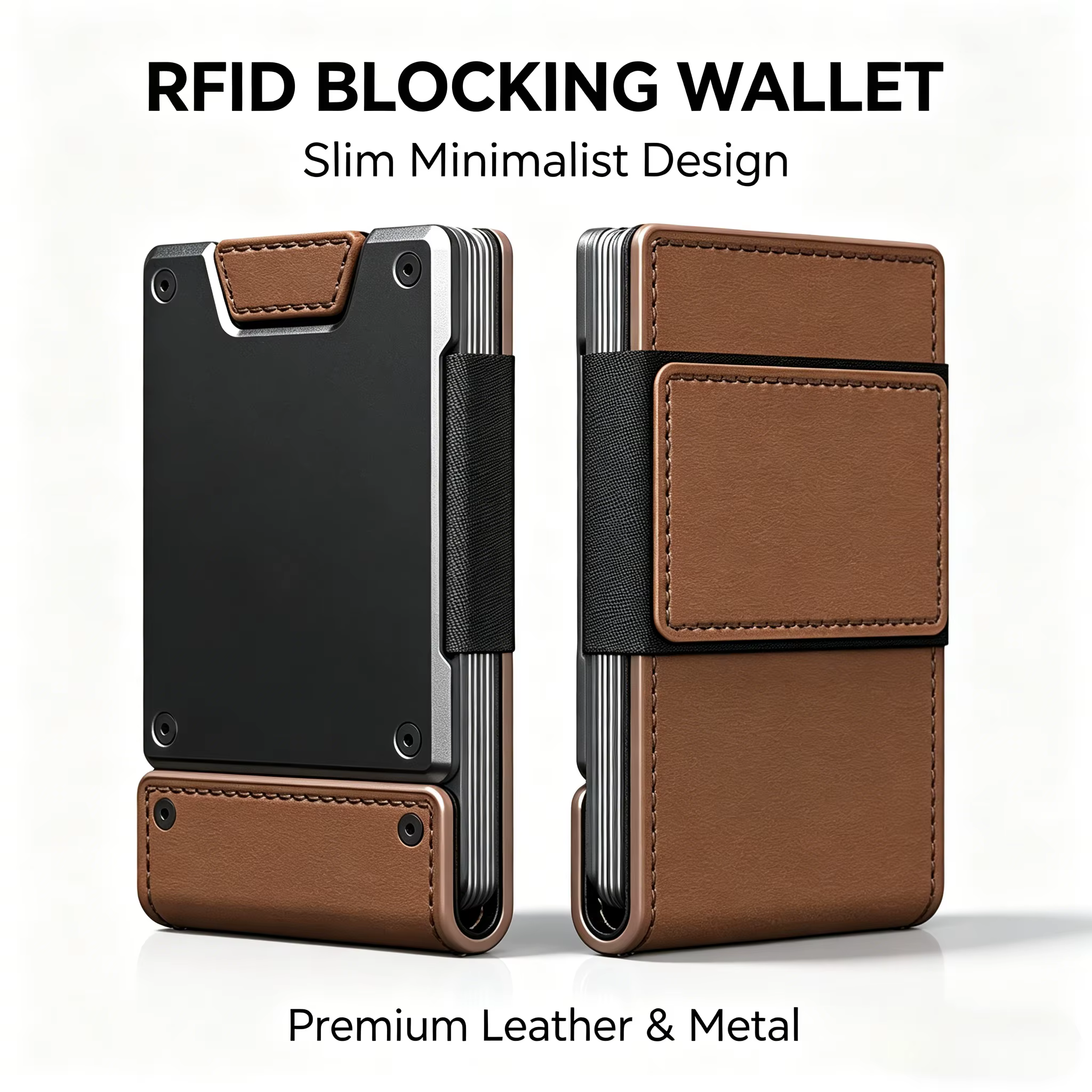 Portefeuille fin et minimaliste pour homme