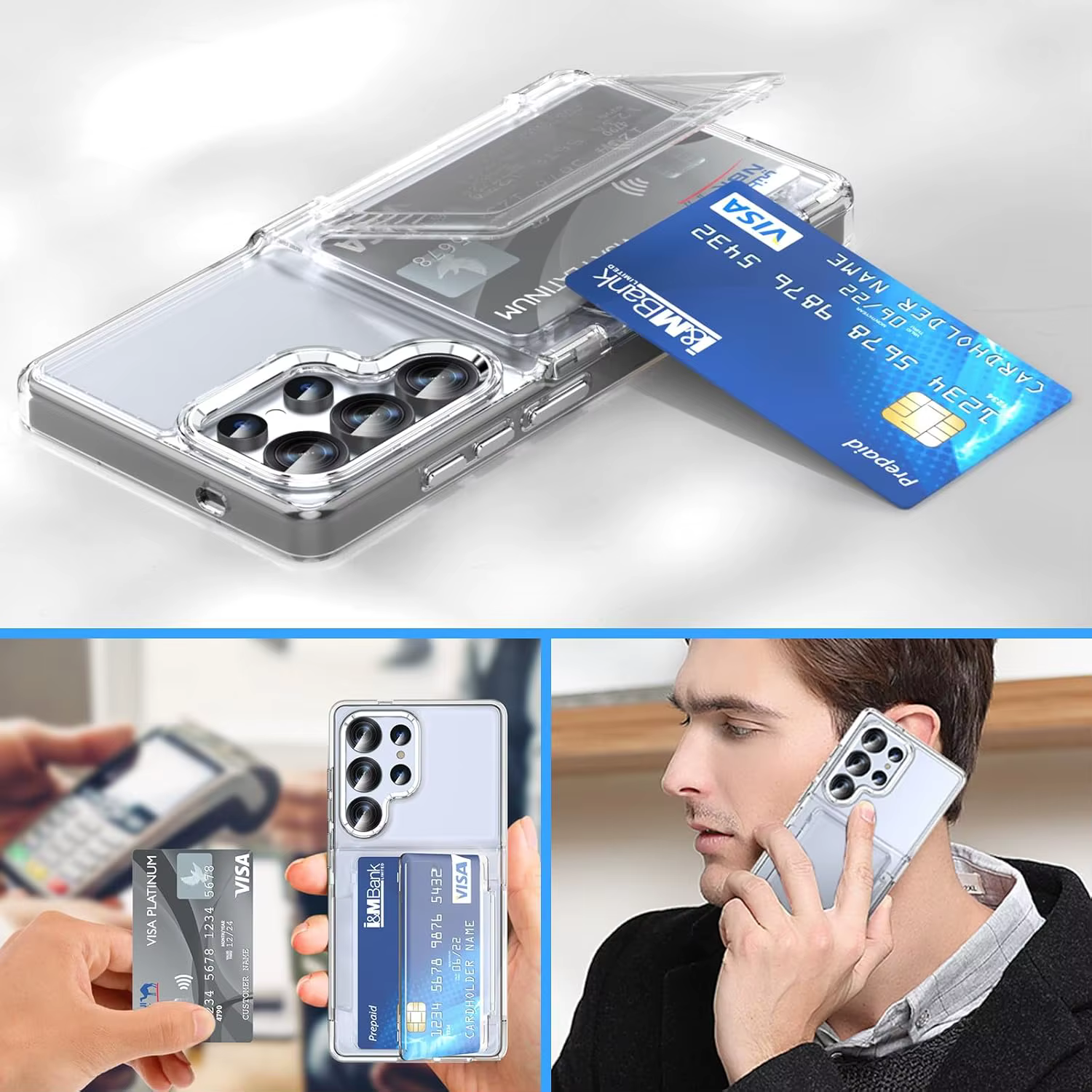 Étui pour Samsung Galaxy S26 Ultra S26 Plus S26 S25 Ultra Portefeuille Porte-cartes Glissière Fente Fine Coque Rigide en PC Protection Robuste