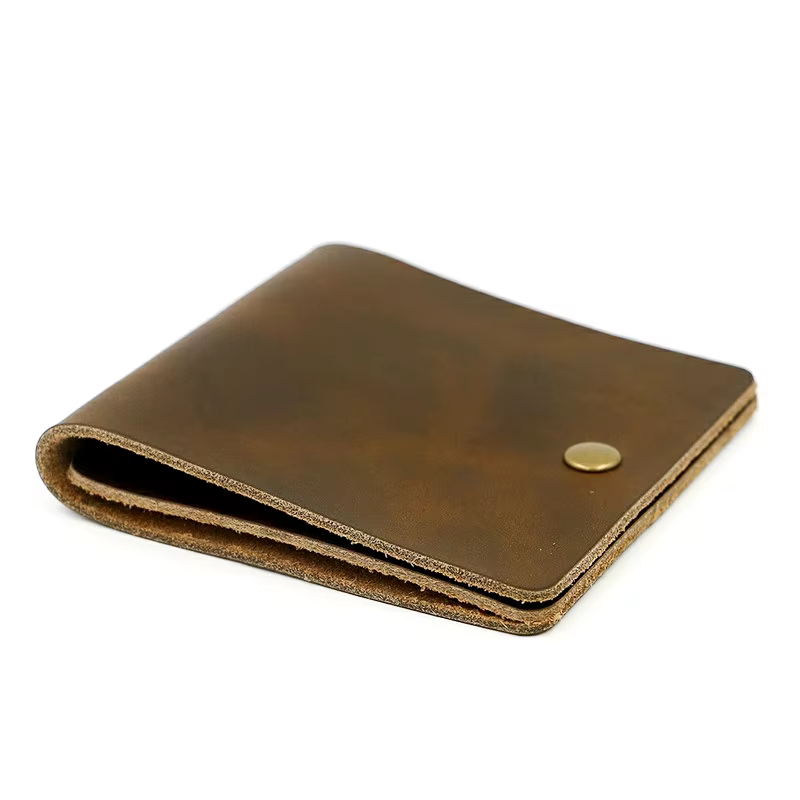 Portefeuille en cuir de vachette pour hommes et femmes