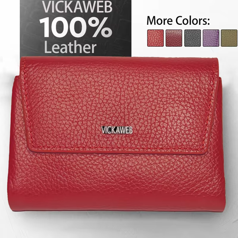VICKAWEB portefeuille magnétique femmes court en cuir véritable portefeuilles mode Alligator moraillon
