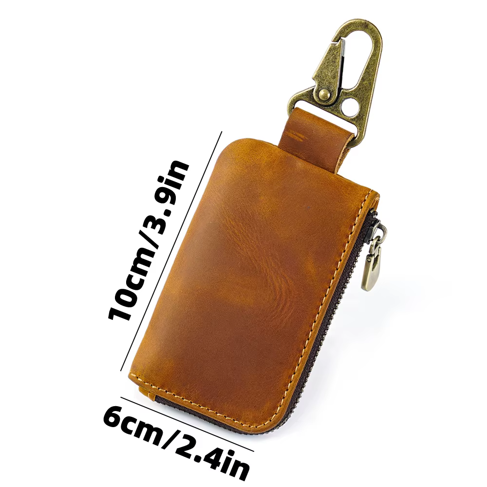 Porte-monnaie multifonctionnel en cuir avec porte-clés