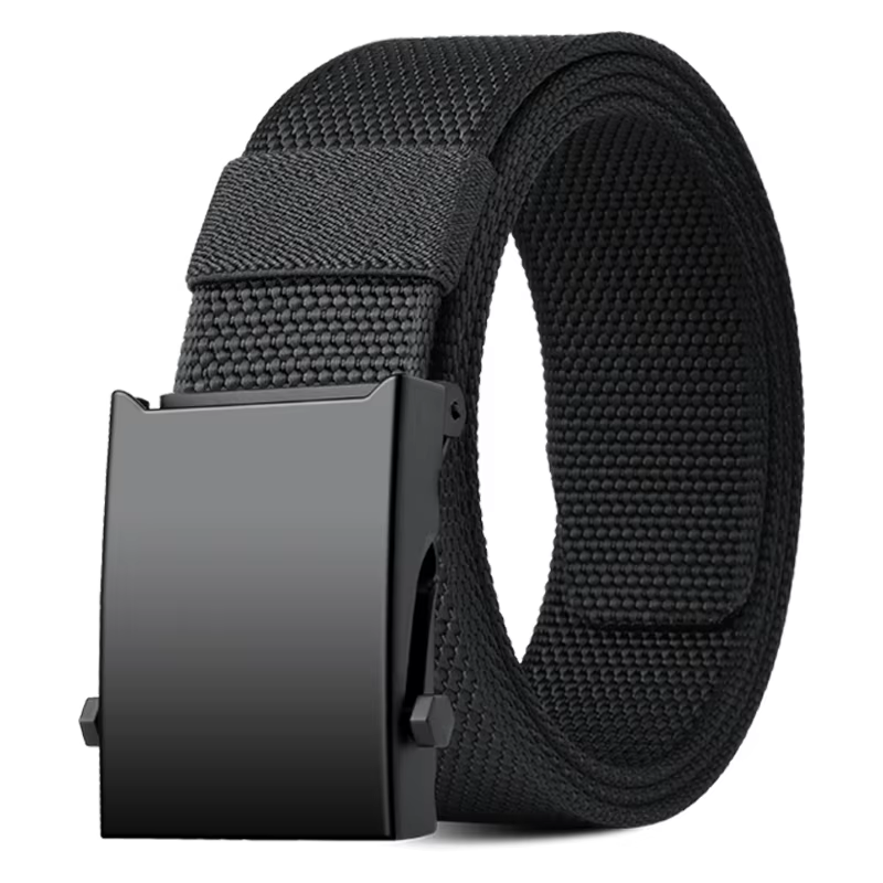 Ceinture en Nylon à boucle automatique à rouleau épaissi-ceinture universelle pour pantalons d'affaires et décontractés pour hommes d'exportation de vente chaude