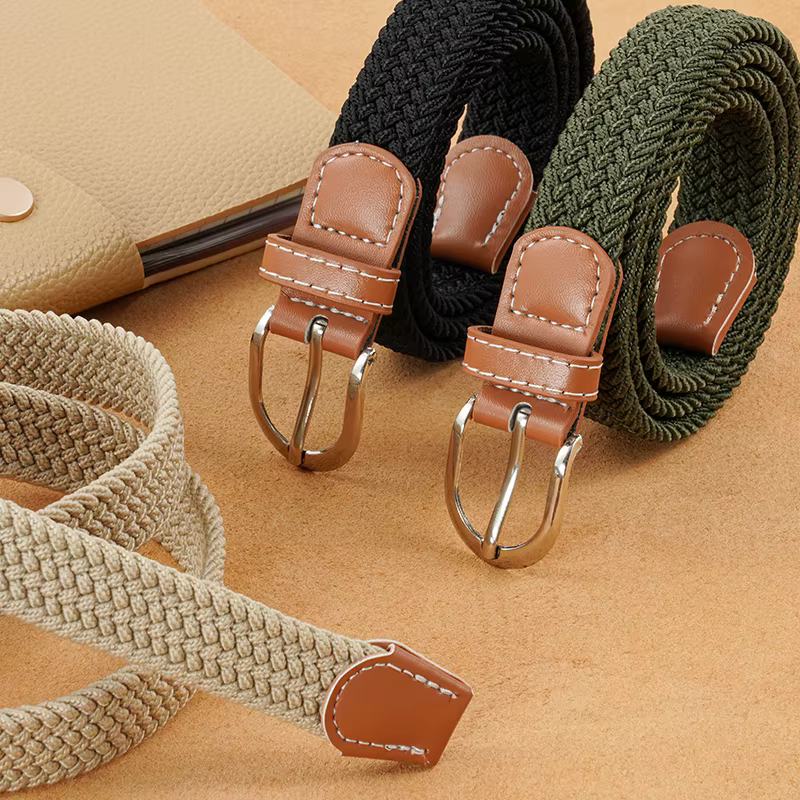 Ceinture élastique tissée pour femme