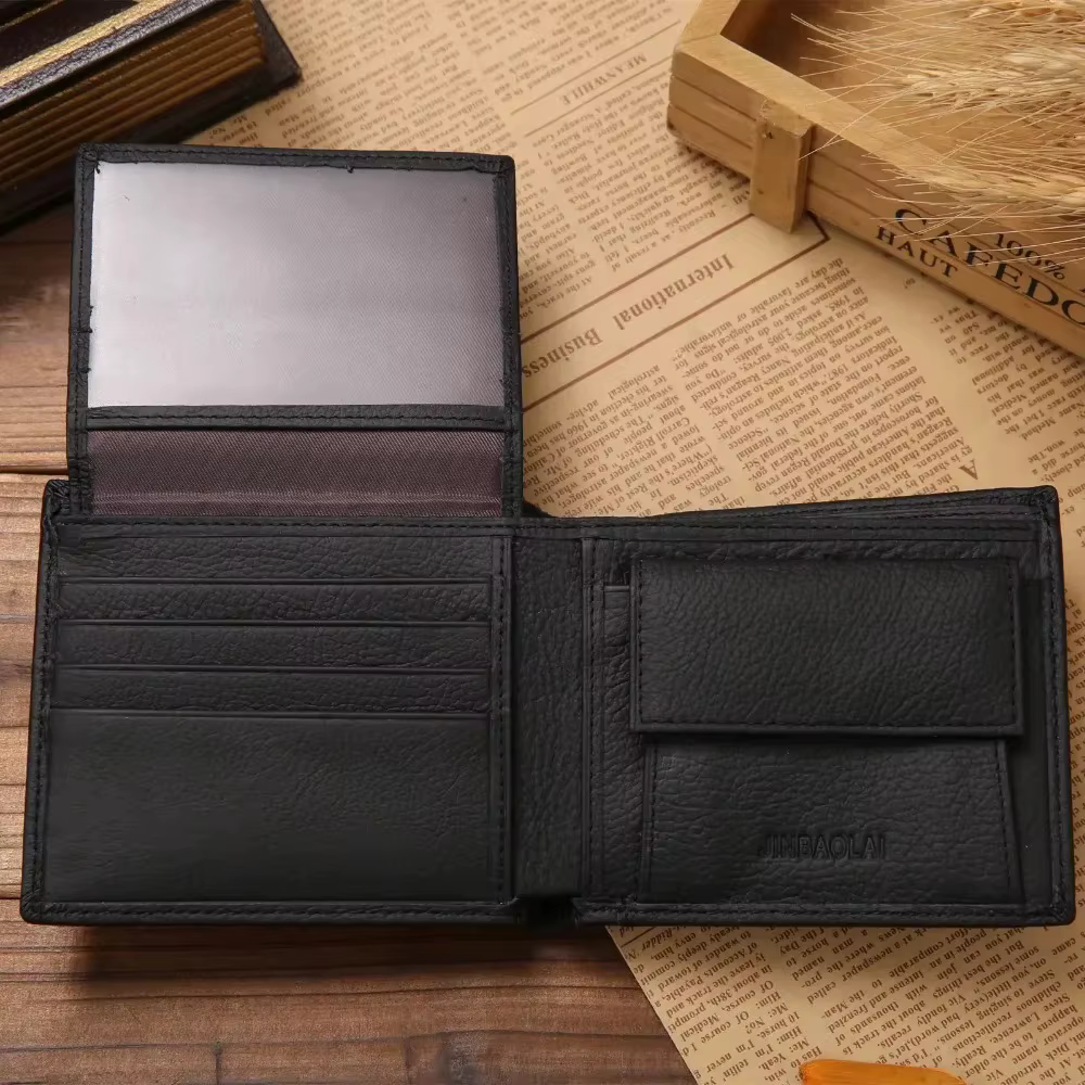 Portefeuille en cuir véritable pour hommes produit Premium portefeuilles en peau de vache