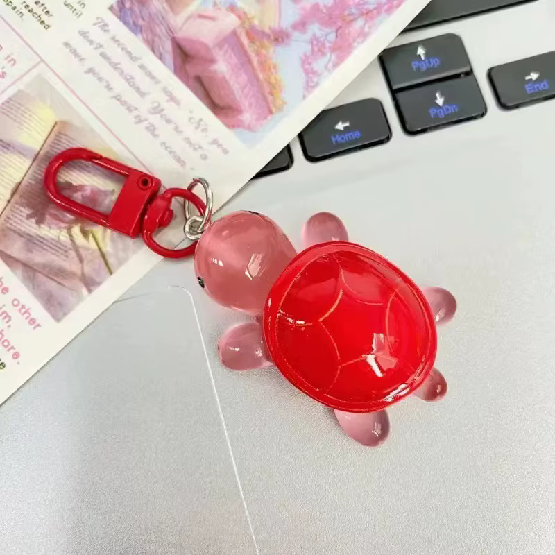 Porte-clés tortue mignon qui brille dans la nuit pour femmes et filles