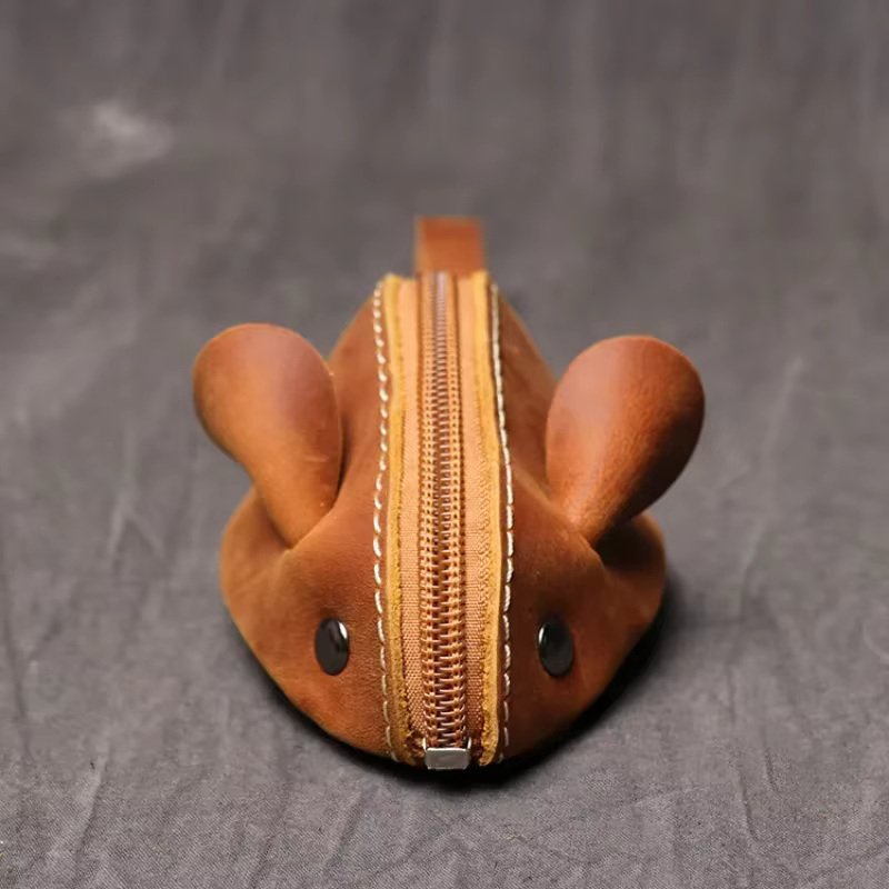 Mini porte-monnaie Vintage en cuir