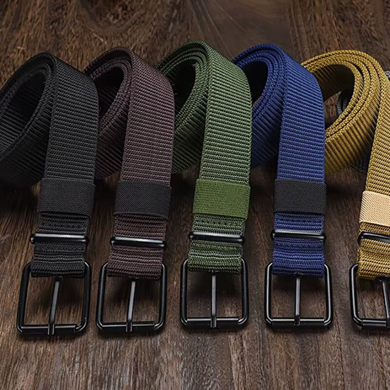 Ceinture pour hommes toile poreuse boucle ardillon