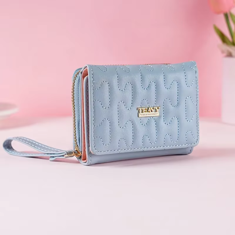 Petit portefeuille pour femme en cuir