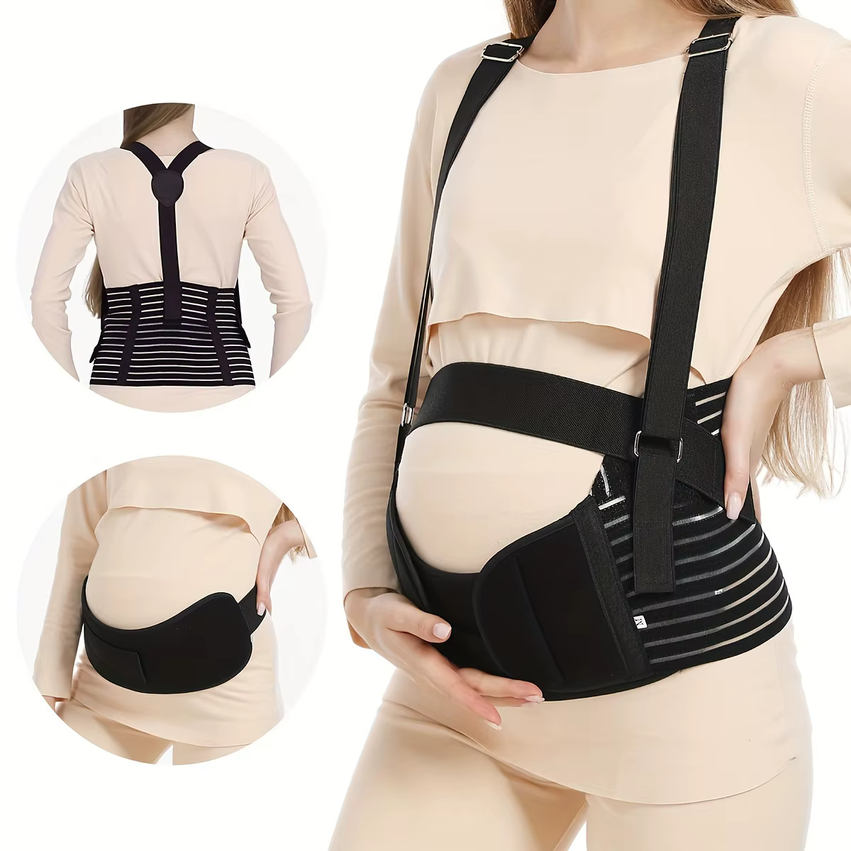 Ceinture de soutien de maternité pour le bas du dos pendant la grossesse, réglable et respirante, bande de soutien du ventre, ceinture de soutien de la taille