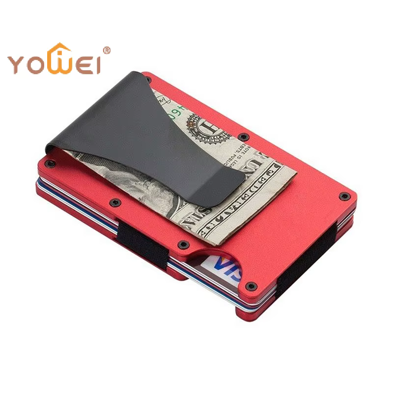 Portefeuille minimaliste pour hommes et femmes - Portefeuille fin anti-RFID, résistant aux rayures, porte-cartes de crédit et pince à billets, compartiment à monnaie facilement amovible