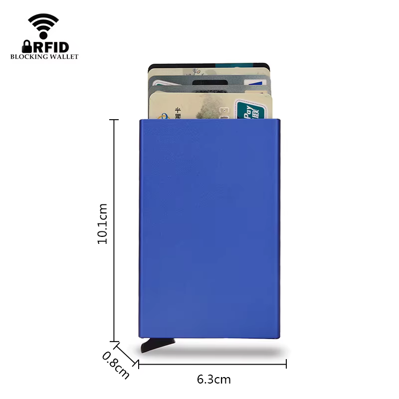 Rfid-Portefeuille Intelligent Porte-Cartes en Métal Mince et Mince