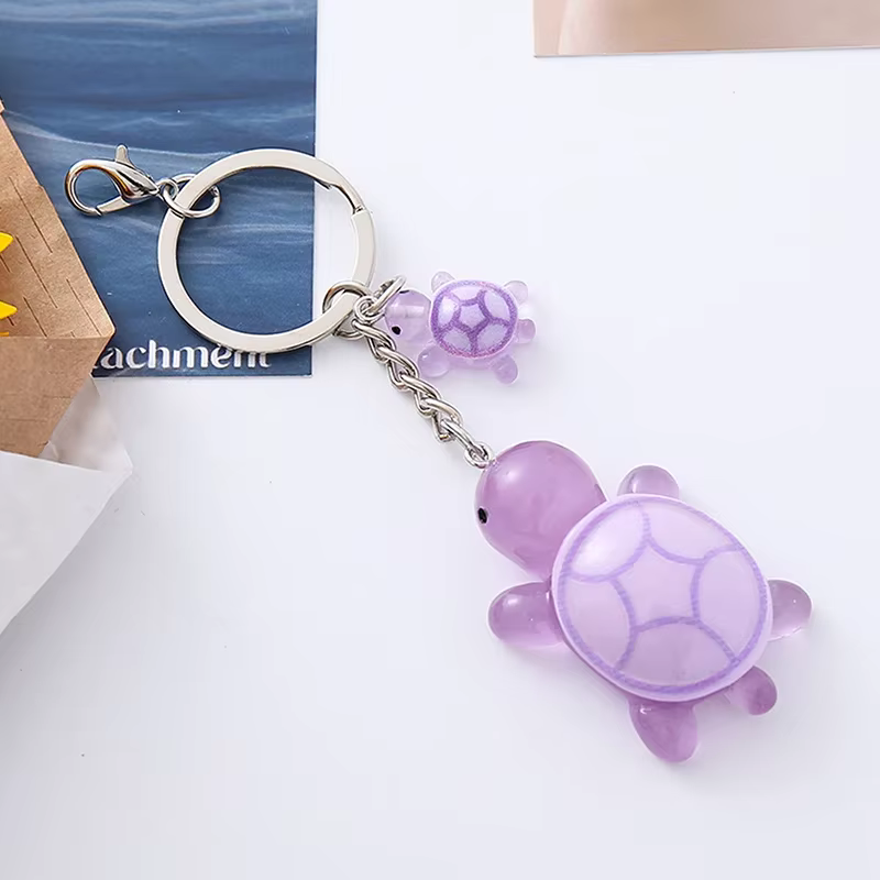 Porte-clés tortue lumineuse 3D