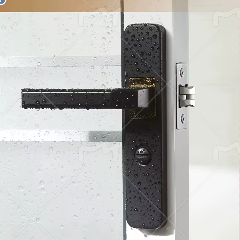 1 serrure de porte en alliage d'aluminium avec 2 poignées // Convient aux portes de salle de bain, de cuisine/chambre à coucher et de pièce