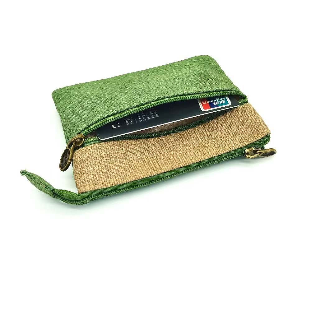 Porte-monnaie en coton pour filles, portefeuille portable mignon, sac à cartes