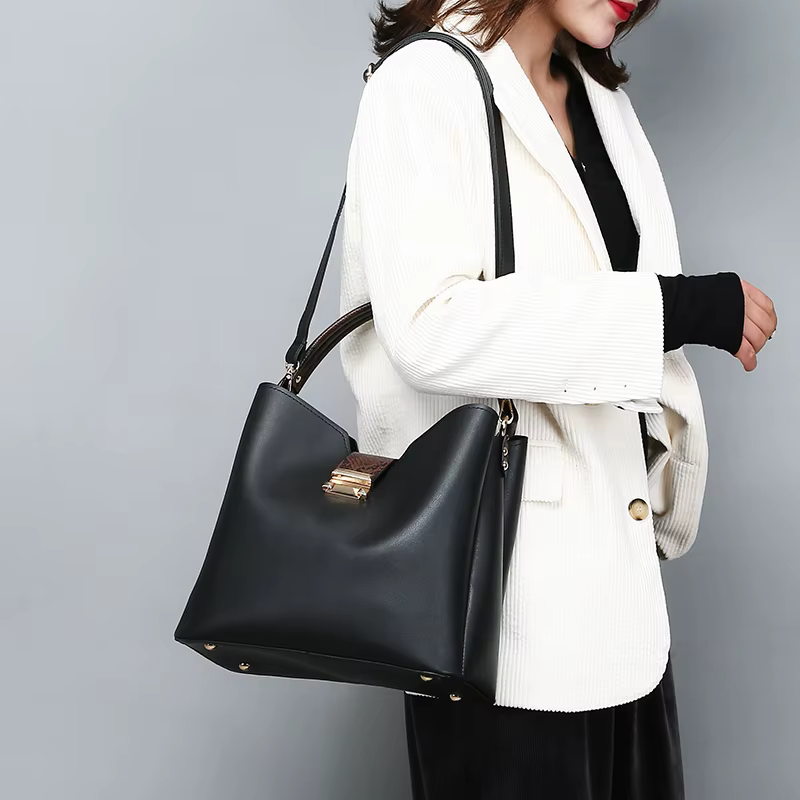 Sac à Main en Cuir avec Bandoulière pour Femme, Pochettes de Bonne Qualité, Grands, Sacoches à Bandoulière
