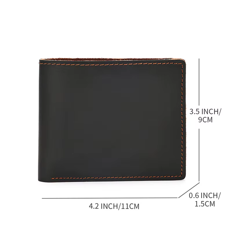 Portefeuille pour hommes en cuir véritable avec poche pour pièces de monnaie portefeuilles